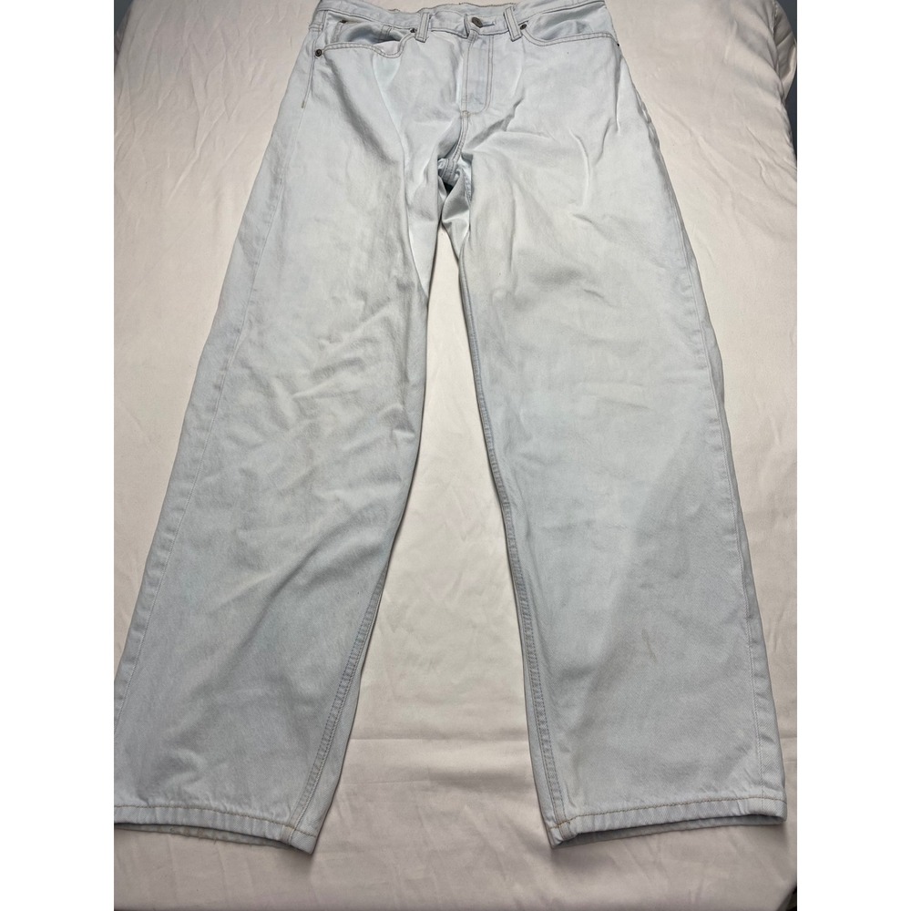 Calvin Klein 90s Loose Jeans Light Wash Blue High Rise Wide Leg Mens 29 x 30